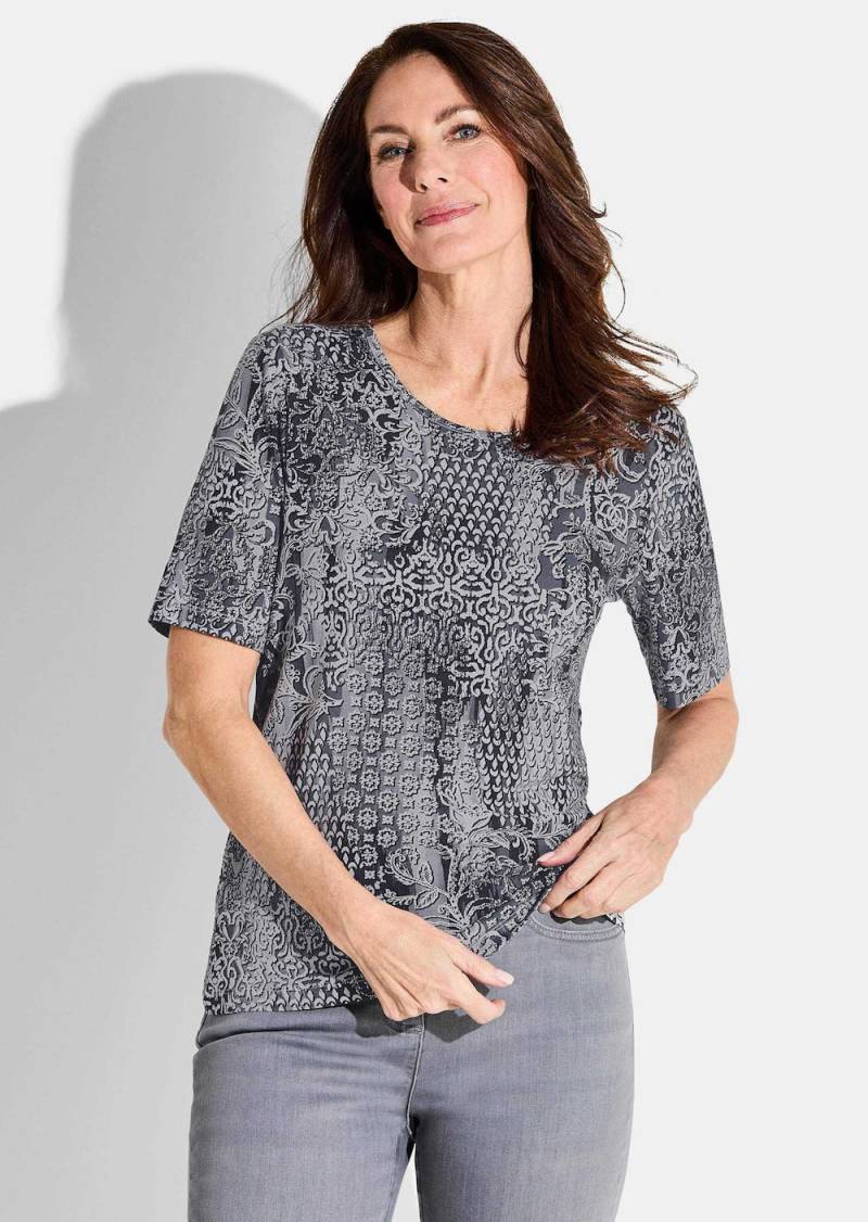 Große Größen Shirt, Damen, grau, Größe: 42, Viskose, Happy Size DE Women von GOLDNER