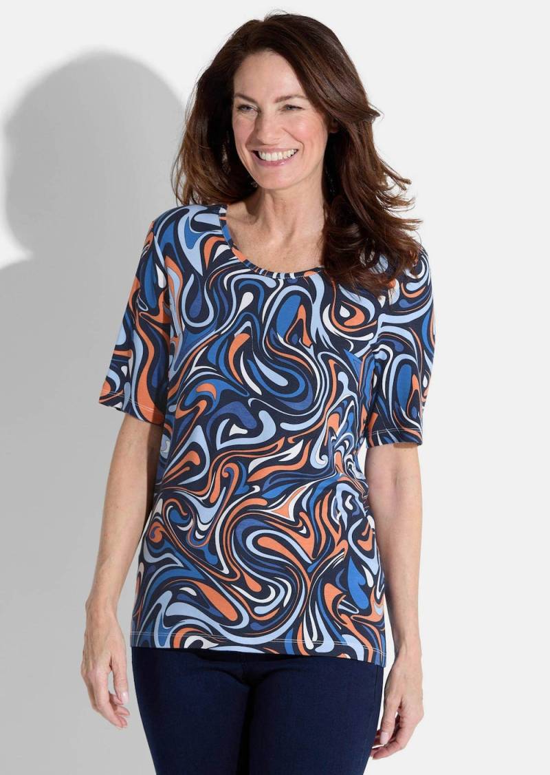 Große Größen Shirt, Damen, grau, Größe: 48, Baumwolle, Happy Size DE Women von GOLDNER