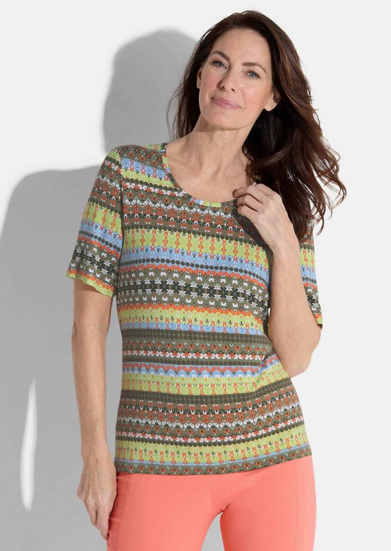 Große Größen Shirt, Damen, grau, Größe: 50, Viskose, Happy Size DE Women von GOLDNER