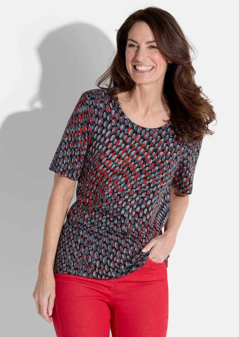 Große Größen Shirt, Damen, schwarz, Größe: 46, Viskose, Happy Size DE Women von GOLDNER