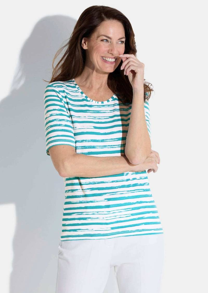 Große Größen Shirt, Damen, türkis, Größe: 24, Viskose, Happy Size DE Women von GOLDNER