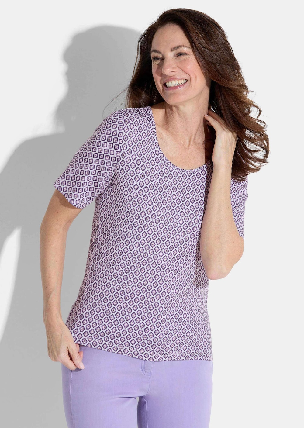 Große Größen Shirt, Damen, weiß, Größe: 48, Viskose, Happy Size DE Women von GOLDNER