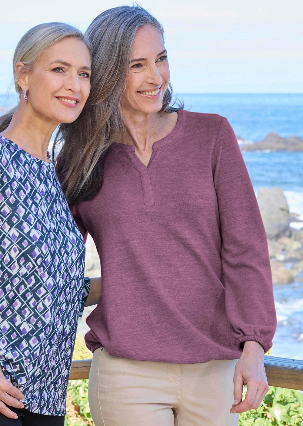 Große Größen Elegante Bluse mit Zierblende, Damen, rosa, Größe: 48, Polyester/Viskose, Happy Size DE Women von GOLDNER