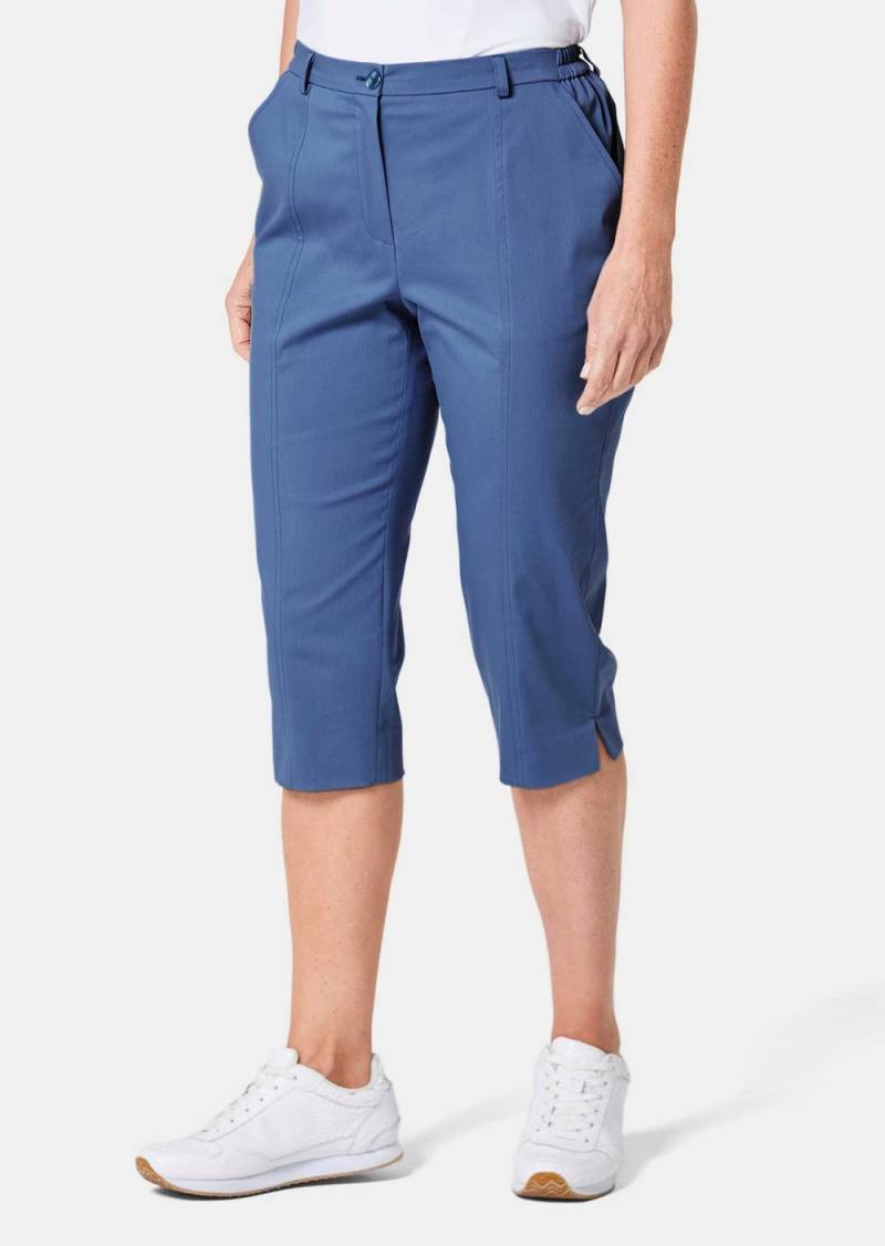 Große Größen Sportive Capri-Hose aus trageangenehmen Satin, Damen, blau, Größe: 50, Baumwolle/Polyester, Happy Size DE Women Große Größen Sportive Capri-Hose aus trageangenehmen Satin, Damen, blau, Größe: 50, Baumwolle/Polyester, Happy Size DE Women von GOLDNER