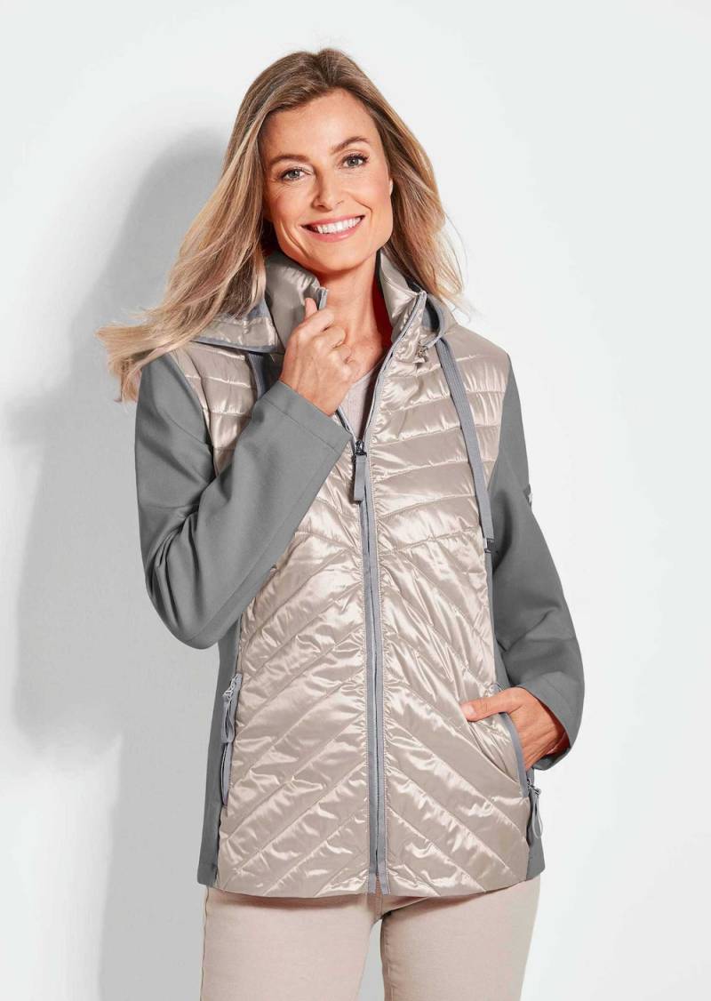 Große Größen Steppjacke mit abnehmbarer Kapuze, Damen, grau, Größe: 42, Polyester/Viskose/Synthetische Fasern, Happy Size DE Women Große Größen Steppjacke mit abnehmbarer Kapuze, Damen, grau, Größe: 42, Polyester/Viskose/Synthetische Fasern, Happy Size DE Women von GOLDNER