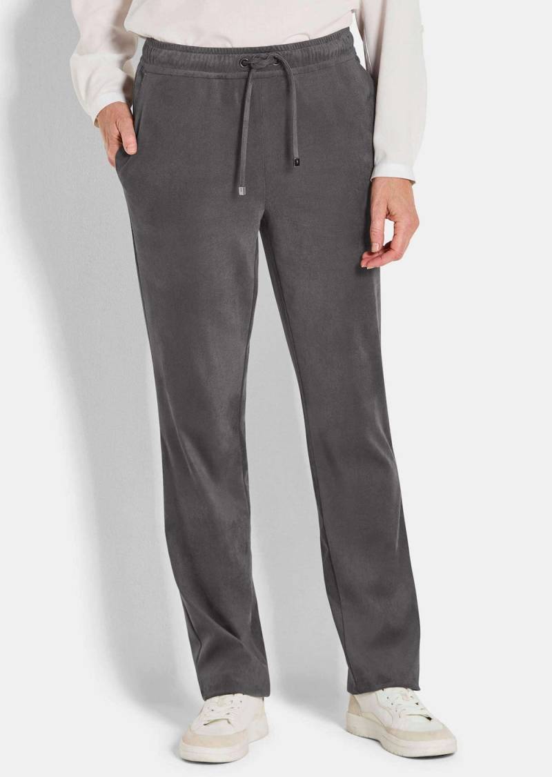 Große Größen Freizeithose SARA, Damen, grau, Größe: 26, Polyester/Elasthan, Happy Size DE Women von GOLDNER