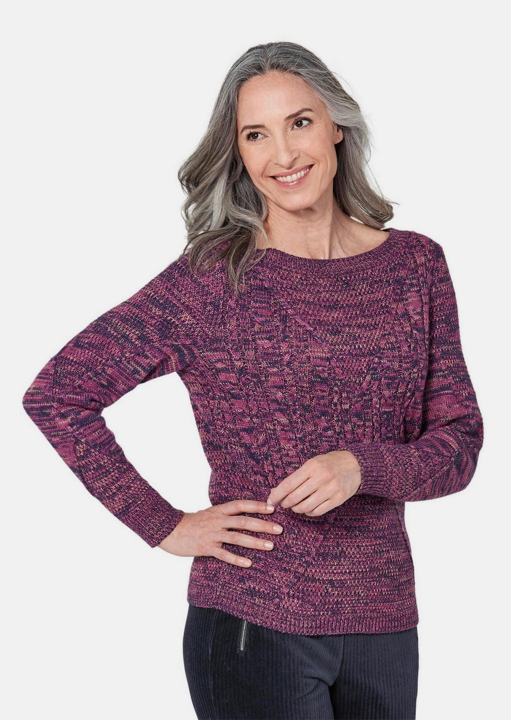 Große Größen Strickpullover mit Zopfstrick, Damen, rot, Größe: 48, Synthetische Fasern, Happy Size DE Women Große Größen Strickpullover mit Zopfstrick, Damen, rot, Größe: 48, Synthetische Fasern, Happy Size DE Women von GOLDNER