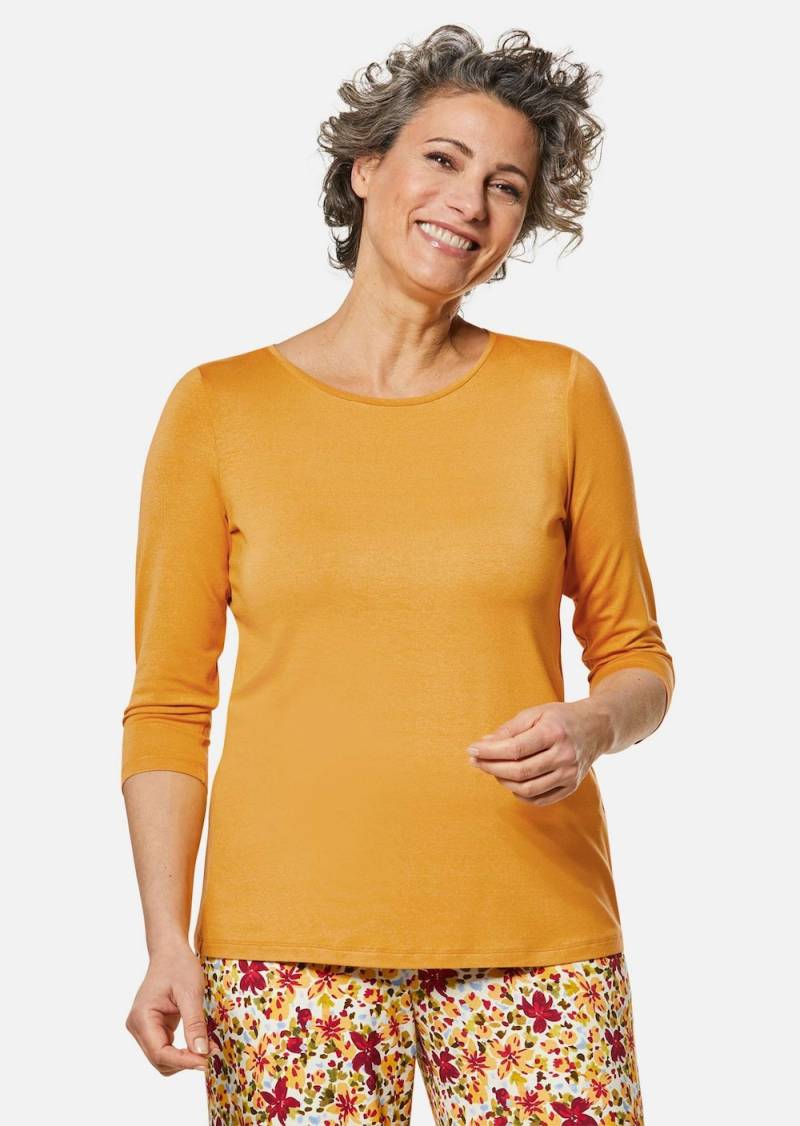 Große Größen Trageangenehmes Stretch-Viskoseshirt, Damen, gelb, Größe: 23, Viskose, Happy Size DE Women von GOLDNER