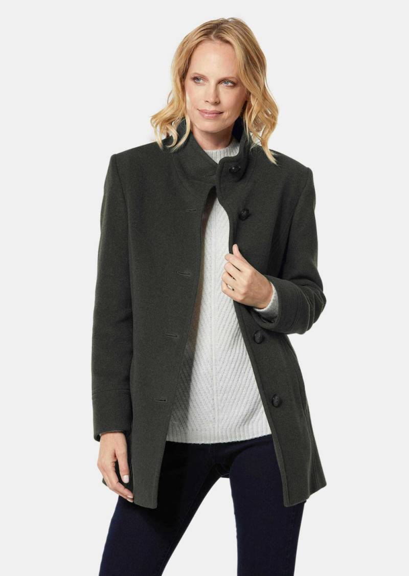 Große Größen Unentbehrliche Wolljacke mit feinen Details, Damen, grün, Größe: 42, Polyester/Wolle/Synthetische Fasern, Happy Size DE Women von GOLDNER