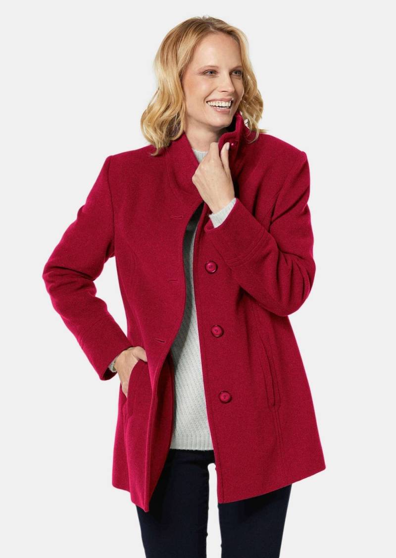 Große Größen Unentbehrliche Wolljacke mit feinen Details, Damen, rot, Größe: 54, Polyester/Wolle/Synthetische Fasern, Happy Size DE Women von GOLDNER