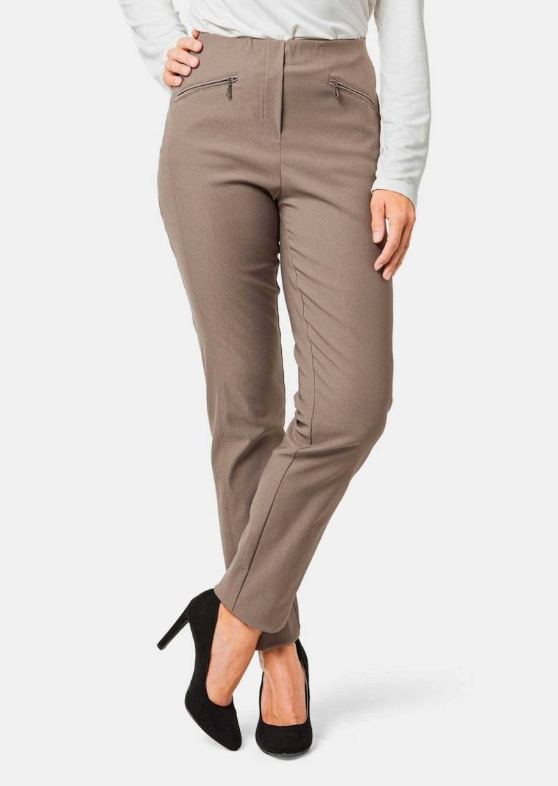 Große Größen Wärmende Schlupfhose LOUISA in knitterarmer Ware, Damen, braun, Größe: 50, Viskose/Synthetische Fasern, Happy Size DE Women von GOLDNER