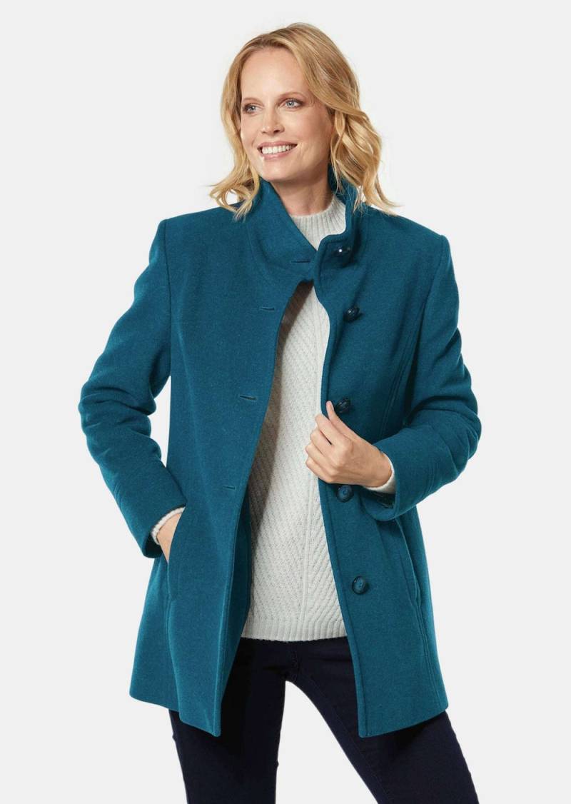Große Größen Wolljacke mit feinen Details, Damen, türkis, Größe: 25, Polyester/Wolle/Synthetische Fasern, Happy Size DE Women von GOLDNER