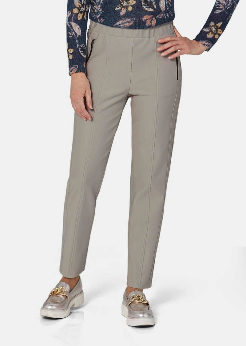 Große Größen mit Reißverschlusstaschen, Damen, grau, Größe: 48, Synthetische Fasern, Happy Size DE Women von GOLDNER