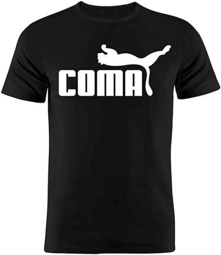 Coma Graphic Top Printed Unisex 100% Cotton Short-Sleeve T-Shirts Black XXXL Coma Graphic Top Printed Unisex 100% Cotton Short-Sleeve T-Shirts Black XXXL von GOLDROAST