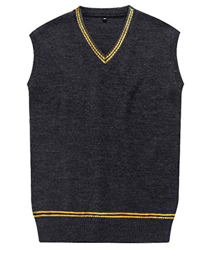 Cosplay Kostüme Herren Damen Herbst und Winter Pullover Cardigan Weste Weste, Gelber Pullover, X-Large von GOLDSTITCH
