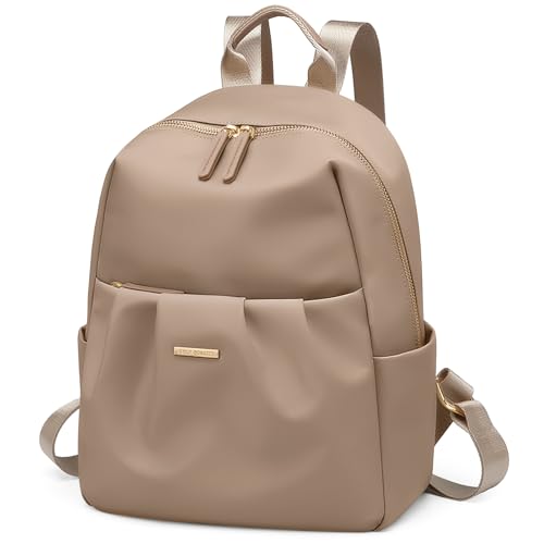 GOLF QUALITY Kleiner Rucksack Damen Klein Cityrucksack Handtasche 2 in 1 Tagesrucksack Mini Backpack Women Elegant Casual Daypack für Reise Freizeit Einkauf Arbeit Braun von GOLF QUALITY