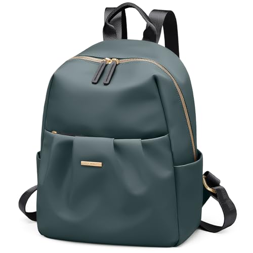 GOLF QUALITY Kleiner Rucksack Damen Klein Cityrucksack Handtasche 2 in 1 Tagesrucksack Mini Backpack Women Elegant Casual Daypack für Reise Freizeit Einkauf Arbeit Dark green von GOLF QUALITY