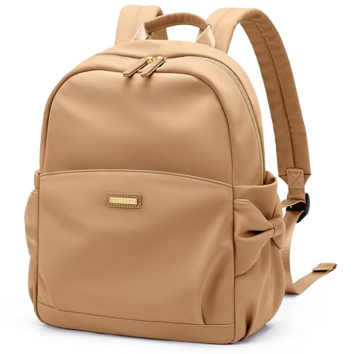 GOLF QUALITY Rucksack Damen Klein Wasserdicht Nylon Handtasche 2 in 1 Mode Reisen Damen Rucksack 9.6L Modern Umhängetasche Handtasche Rucksack, Cityrucksack Erdiges Braun von GOLF QUALITY