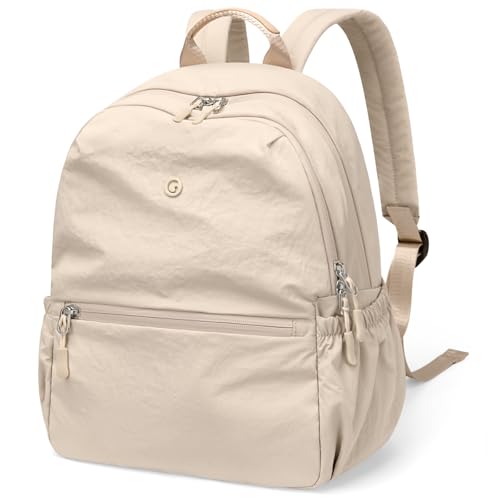 13L Mini Rucksack Damen Klein Leichtgewicht Reiserucksack Wasserdicht Rucksäcke Casual Daypack für Lässig Schule Reise Wandern Arbeit (Helles Aprikose) von GOLF SUPAGS
