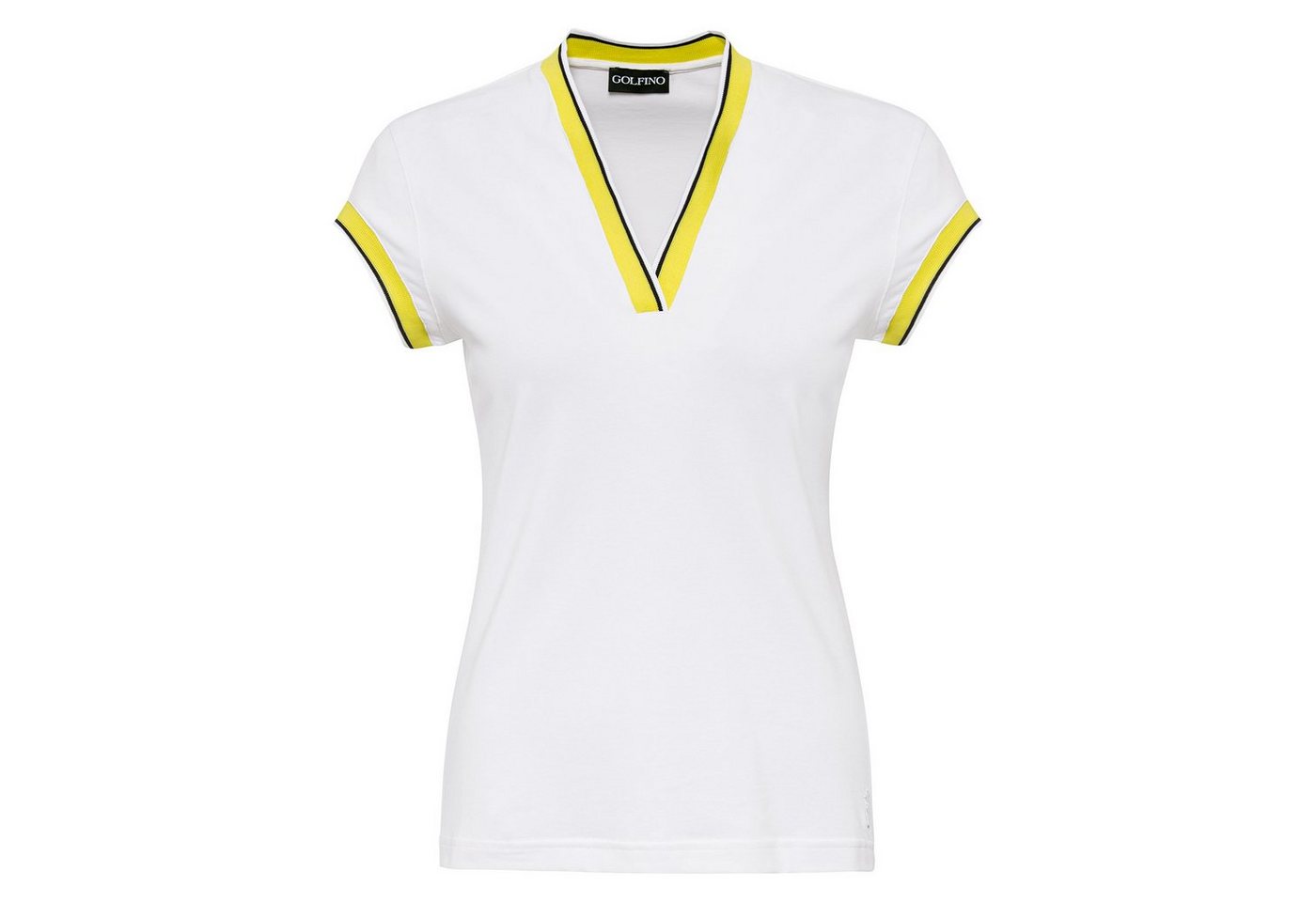 GOLFINO Poloshirt Golfino Atlantic Cruise Cap Sleeve Polo Optic White von GOLFINO