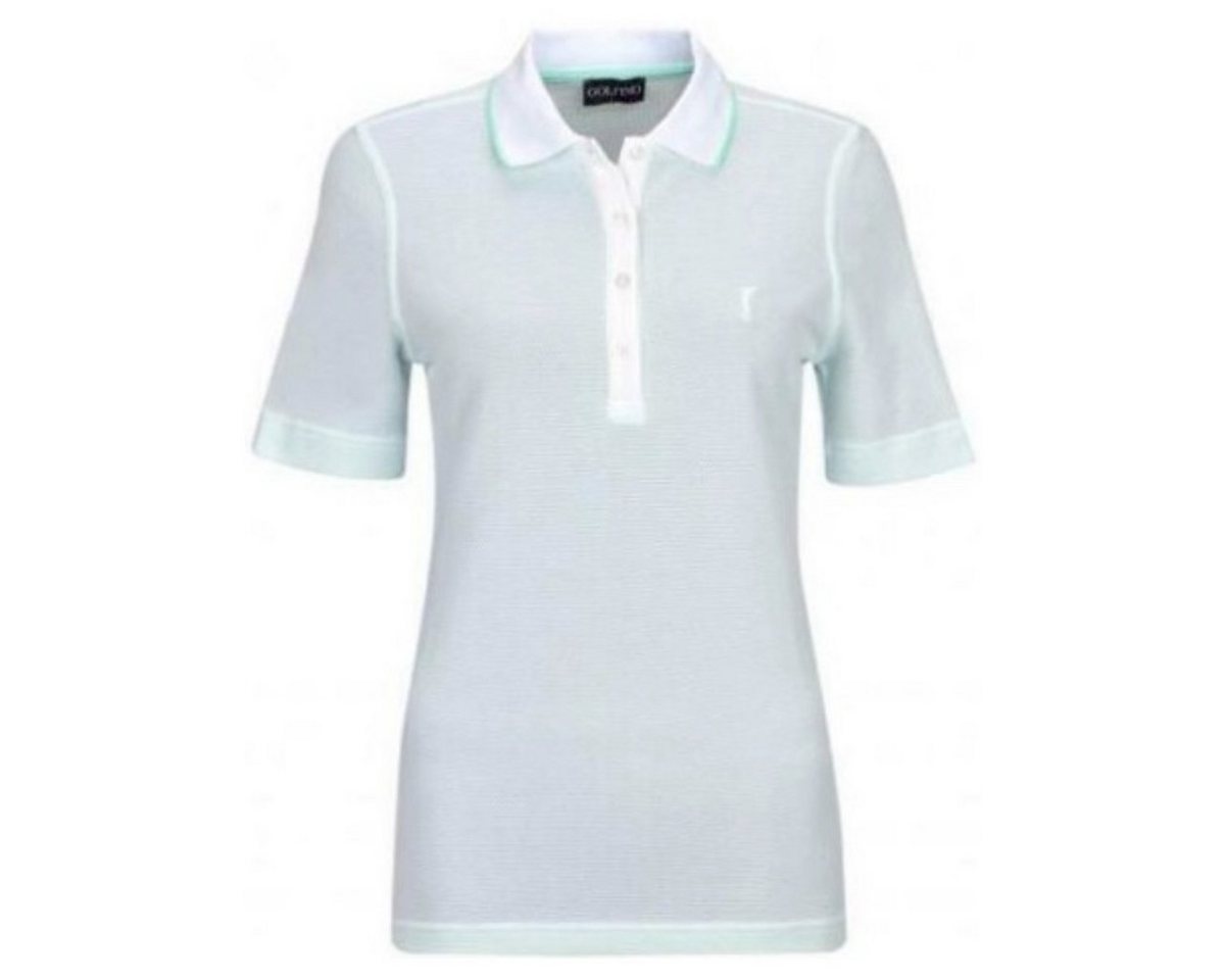 GOLFINO Poloshirt Golfino Ladies The Mercedes Shortsleeve Polo Weiss/Türkis von GOLFINO