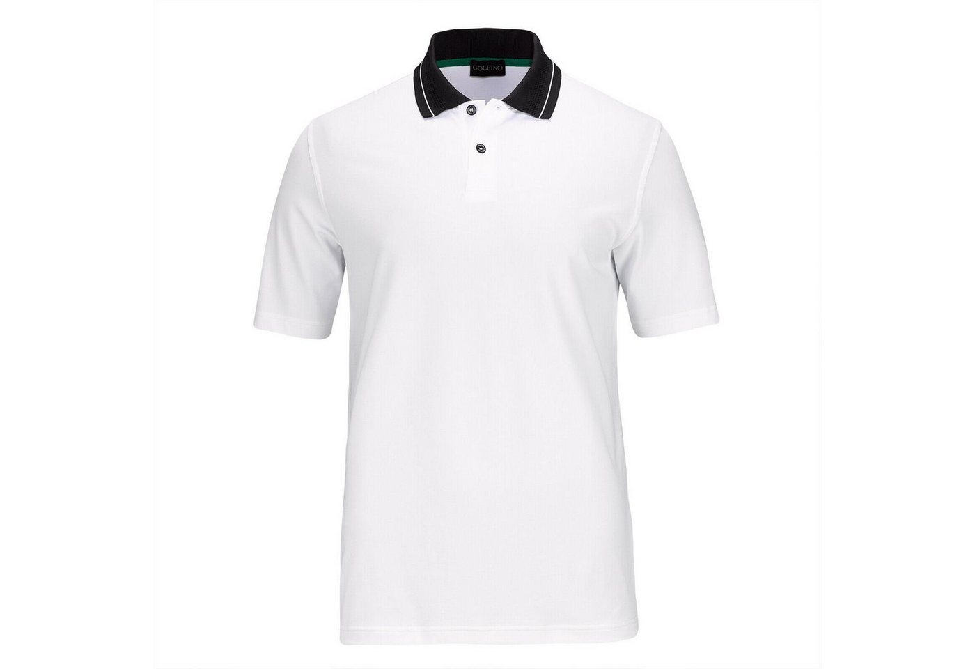 GOLFINO Poloshirt Golfino Mens Casual Drive Sun Protection Polo Weiss von GOLFINO