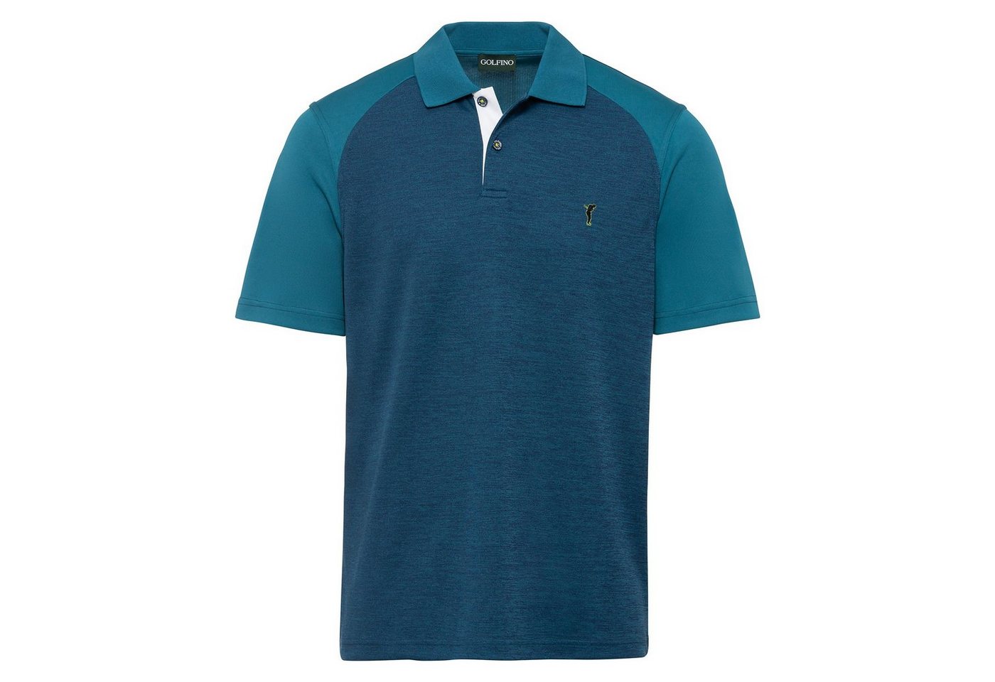 GOLFINO Poloshirt Golfino New Directions Dobby Mel. Polo Rich Teal von GOLFINO