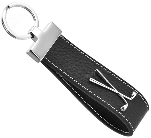 GOLFLEGENDEN Golf Schlüsselanhänger Leder & Edelstahl - schwarz GOLFLEGENDEN Golf Schlüsselanhänger Leder & Edelstahl - schwarz von GOLFLEGENDEN