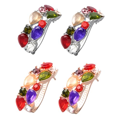 GOMAKERER 2 Paar Huggie Ohrstecker In 2 Farben Für Damen Creolen In Silber Und Roségold Funkelnde Zirkonia Strass Ohrstecker Party Und Abschlussball Modeschmuck Für Frauen von GOMAKERER