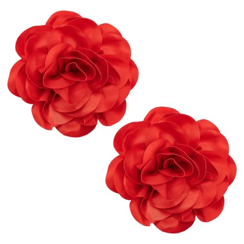 GOMAKERER 2 Stück Zierliche Rosenblumenbroschen Aus Satinstoff In Rot Handgefertigte Extra Große Kamelien Blumenbroschen Anstecknadeln Für Frauen Hochzeit Party Tanz Kleid Kleidung Valentinstag 7cm GOMAKERER 2 Stück Zierliche Rosenblumenbroschen Aus Satinstoff In Rot Handgefertigte Extra Große Kamelien Blumenbroschen Anstecknadeln Für Frauen Hochzeit Party Tanz Kleid Kleidung Valentinstag 7cm von GOMAKERER