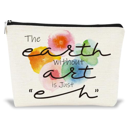GOMAKERER Kosmetiktaschen Mit Reißverschluss The Earth Without Art is Just EH Tragbare Reise Kosmetiktasche Personalisierte Reise Kulturtasche Clutch Zubehör Organizer Für Frauen Mädchen Geschenke von GOMAKERER