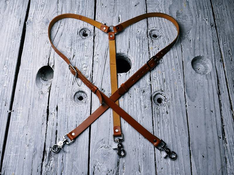 Leder Hosenträger, Mann Frau Hochzeit, Echtes Leder, Braune Schwarze Strapse von GOMAleatherwork