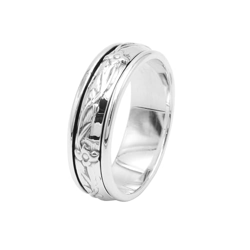 GOMTI JEWELS 925 Sterling Silver Fidget Spinner Ring – Unisex Band Ring US 5.5 GOMTI JEWELS 925 Sterling Silver Fidget Spinner Ring – Unisex Band Ring US 5.5 von GOMTI JEWELS