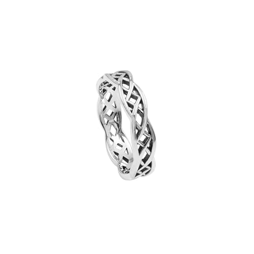 GOMTI JEWELS 925 Sterling Silver Infinity Band – Women’s Braided Celtic Ring, Eternity Promise Jewelry Gift US 7.5 von GOMTI JEWELS