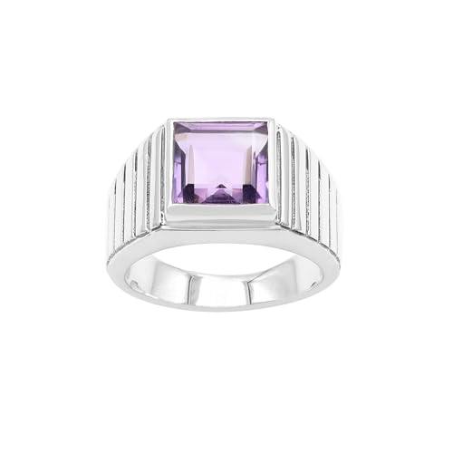 GOMTI JEWELS Amethyst Ring – 925 Sterling Silver Statement Jewelry Gift for Unisex US 10 von GOMTI JEWELS