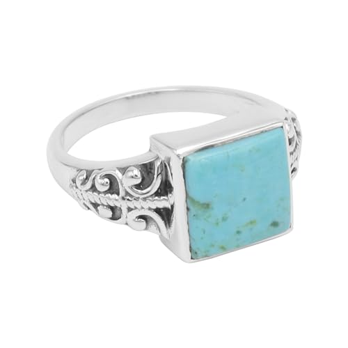 GOMTI JEWELS Arizona Turquoise Ring for Men – 925 Sterling Silver Statement Jewelry (13.5) von GOMTI JEWELS