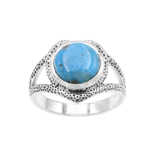 GOMTI JEWELS Arizona Turquoise Ring in 925 Sterling Silver – Bold Statement Jewelry for Women US 8.5 von GOMTI JEWELS