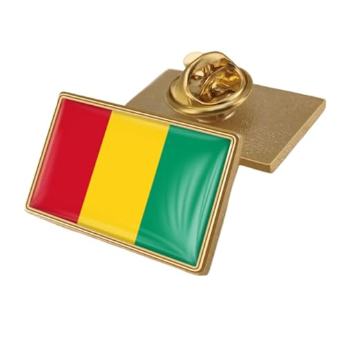 Anstecknadel Mit Der Flagge Guineas Neuartige Mit Flagge Bedruckte Kristallflagge Patriotische Anstecknadel Anstecknadel Mit Brosche Souvenirgeschenk Für Männer Und Frauen Rechteckig von GONMFKM