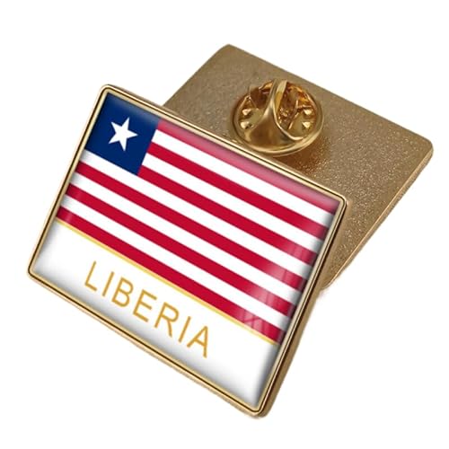 Anstecknadel Mit Der Flagge Liberias – Anstecknadel Mit Flaggenaufdruck Aus Kristall, Anstecknadel Mit Wehender Nationalflagge, Brosche, Souvenir-Geschenk Für Männer Und Frauen von GONMFKM