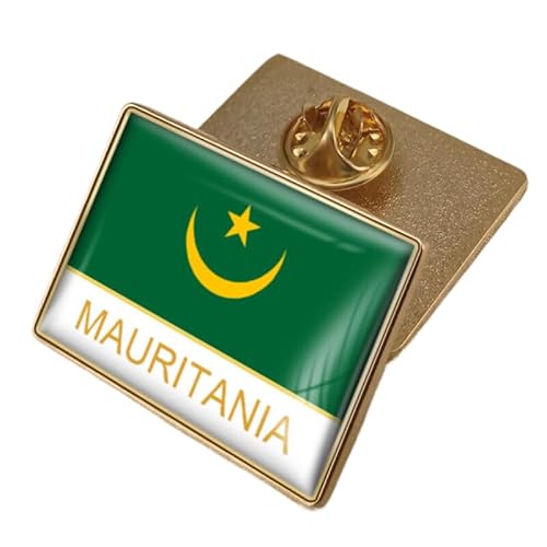 Anstecknadel Mit Der Flagge Mauretaniens Geometrische Quadratische Anstecker Kunst Brosche Karten-Anstecknadel Kreativer Schmuck Für Frauen Und Männer Party Reisen Geschenk Zubehör Charakter von GONMFKM