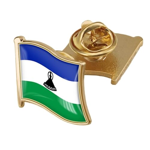 Anstecknadel Mit Der Flagge Von Lesotho – Kreativer Anstecknadel-Krawattenknopf Im Ethnischen Stil Mit Flaggen-Wortdruck, Brosche, Patriotische Rechteckige Anstecknadel Für Männer Und Frauen von GONMFKM