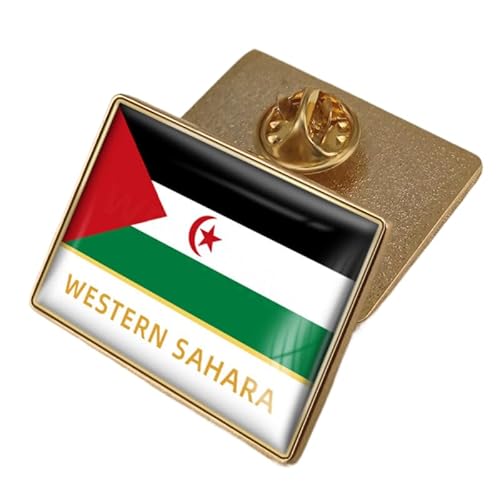 Anstecknadel Mit Flagge Der Westsahara Geometrische Quadratische Anstecker Kunst Originelle Brosche Karten-Anstecknadel Kreativer Schmuck Für Frauen Und Männer Party Reisen Geschenk Zubehör Charakter von GONMFKM