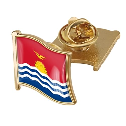 Anstecknadel Mit Kiribati-Flagge Geometrische Quadratische Anstecker Kunst Originelle Brosche Karten-Anstecknadel Kreativer Schmuck Für Frauen Und Männer Party Reisen Geschenk Zubehör Flagge von GONMFKM