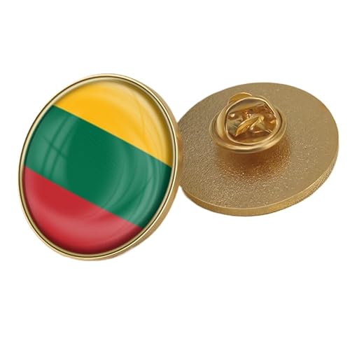 Anstecknadel Mit Litauischer Flagge Neuartige Mit Flagge Bedruckte Kristallflagge Patriotische Anstecknadel Anstecknadel Mit Brosche Souvenirgeschenk Für Männer Und Frauen Rund von GONMFKM