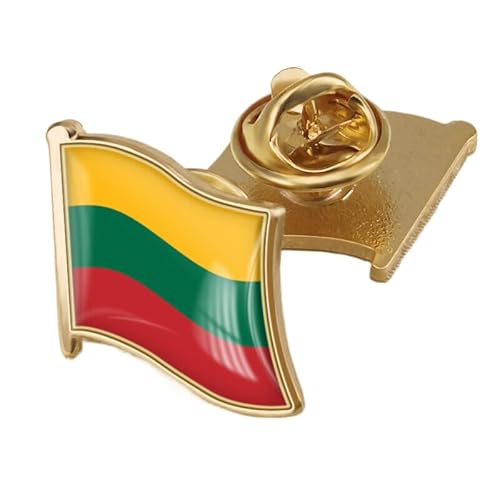 Anstecknadel Mit Litauischer Flagge Neuartige Mit Flagge Bedruckte Kristallflagge Patriotische Anstecknadel Anstecknadel Mit Wehender Nationalflagge Brosche Souvenir-Geschenk Für Männer Und Frauen von GONMFKM