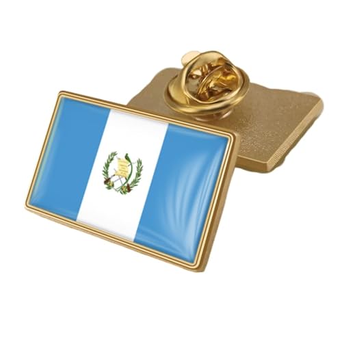 Anstecknadel Mit Patriotischer Flagge Guatemalas Neuartige Mit Flagge Bedruckte Kristallbrosche Mit Patriotischer Reversnadel Retro-Flagge Kreativität Geometrisches Geschenk Krawattennadel Rechteckig von GONMFKM