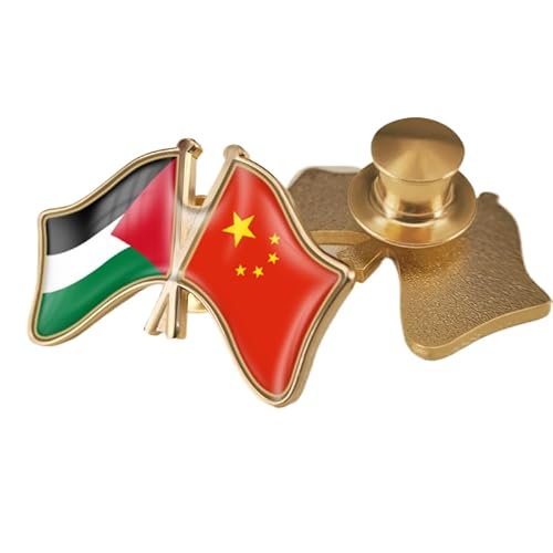Anstecknadel Mit Patriotischer Flagge Mit China- Palästina-Kreuz Neuartige Kristall-Brosche Mit Patriotischer Ansteckflagge Kreative Flagge Geometrisches Geschenk Krawattennadel Anstecknadel Knopf B von GONMFKM