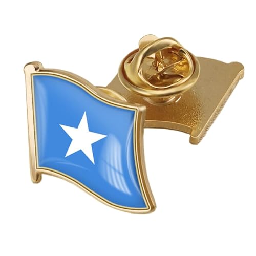 Anstecknadel Mit Patriotischer Flagge Somalias Neuartige Mit Flagge Bedruckte Kristall-Anstecknadel Mit Patriotischem Motiv Retro-Flagge Geometrischer Kreis Geschenk Krawattennadel Anstecker Flagge von GONMFKM