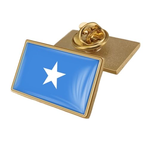Anstecknadel Mit Patriotischer Flagge Somalias Neuartige Mit Flagge Bedruckte Kristall-Anstecknadel Mit Patriotischem Motiv Retro-Flagge Geometrischer Kreis Geschenk Krawattennadel Rechteckig von GONMFKM