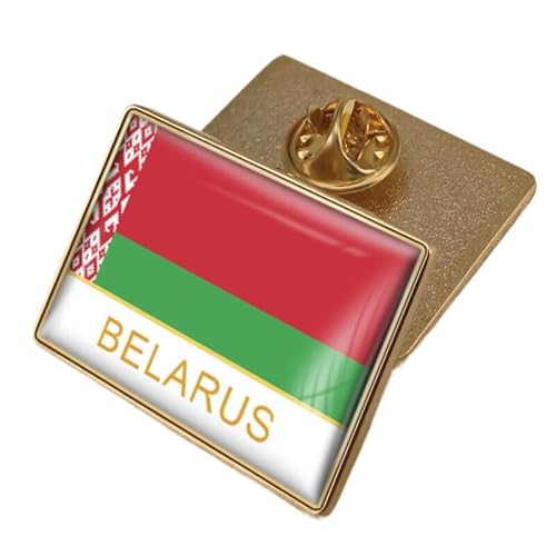 Anstecknadel Mit Patriotischer Flagge Von Belarus Neuartige Mit Flagge Bedruckte Kristallbrosche Mit Patriotischer Reversnadel Retro-Flagge Kreativität Geometrisches Geschenk Krawattennadel Charakter von GONMFKM
